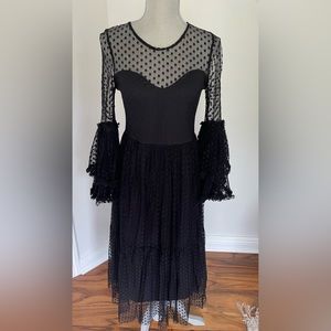 Black midi dress